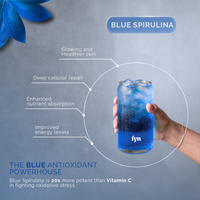 FYN Wellness Hydra blue spirulina sachet — daily cellular hydration ritual